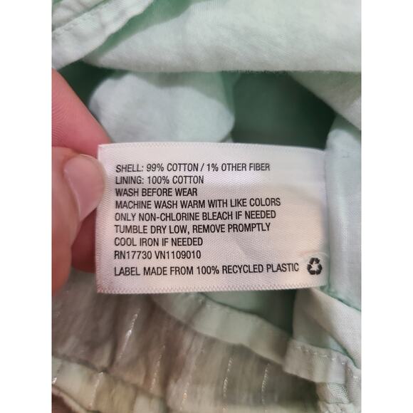 Cat and Jack 6 to 9 months light green and silver striped dress - Picture 5 of 5